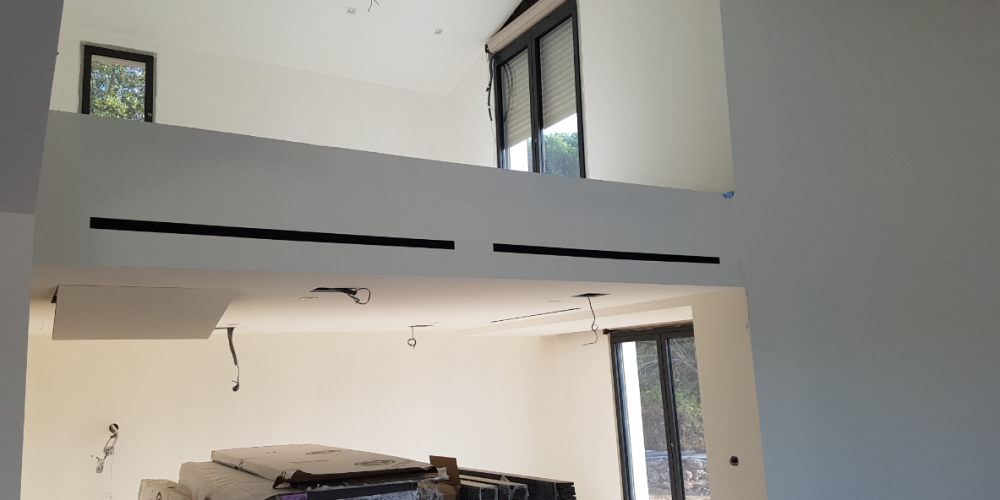 fente salon chantier en cours